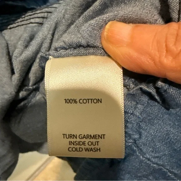 Lapis Blue Denim Maxi Dress Cottage Core - Picture 4 of 8